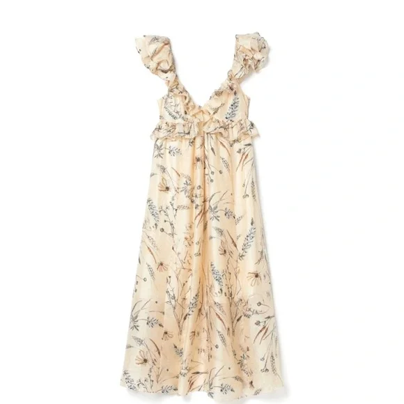 H&M Lyocell-blend flounced dress-worn once - Picture 5 of 13